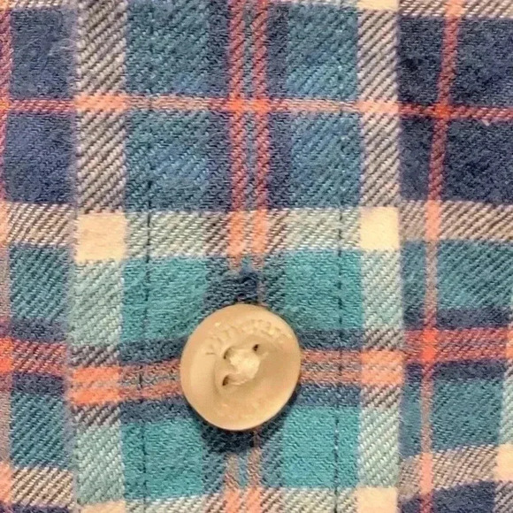 Vineyard Vines Whale Shirt Blue Check Classic Fit XL (18)boys - Picture 4 of 6